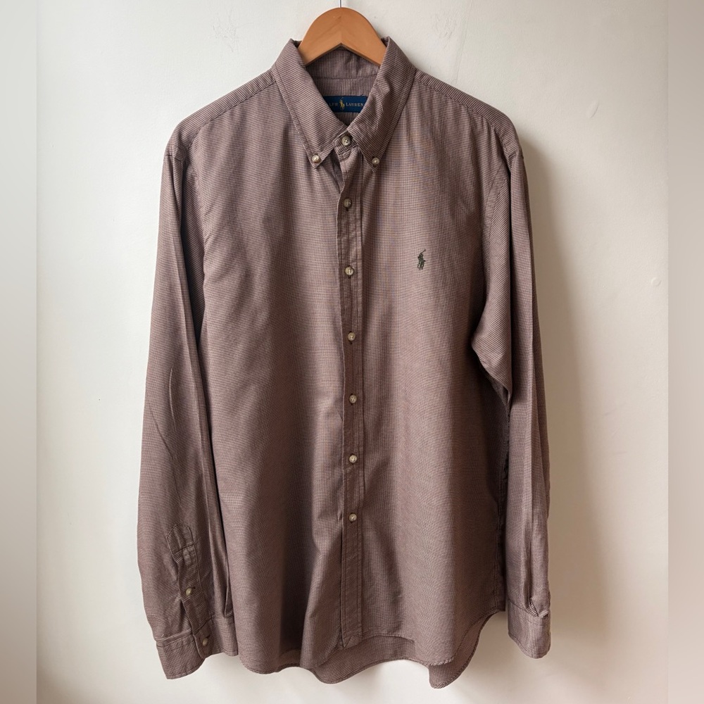 Ralph Lauren Brown Microcheck Button-Down Shirt - Picture 13 of 13